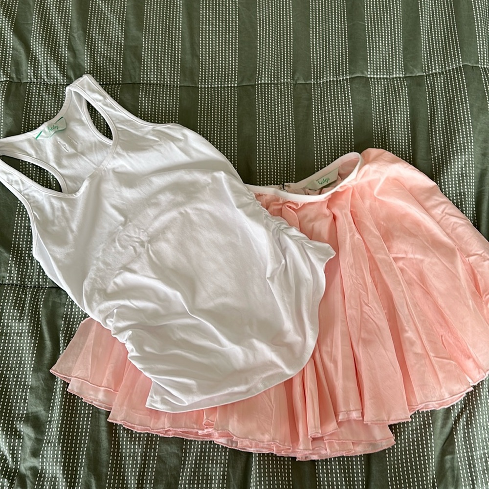 Hedge womens SMALL swing skirt and white tank